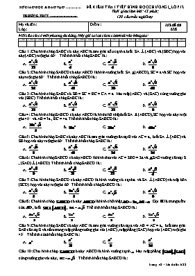 Đề kiểm tra 1 tiết Hình học chương I lớp 12 - Mã đề thi 132